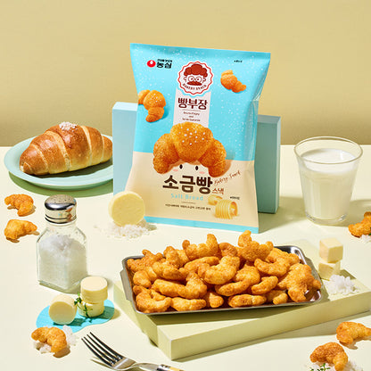 [PACK OF 3] NONGSHIM SALT BREAD BAKERY SNACK 55g 농심 빵부장 소금빵 스낵 55g