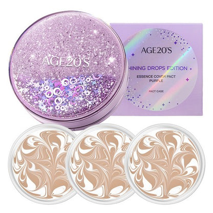 AGE20'S Shining Drops Edition New Original Essence Cover Pact Case + Refill 3EA 에이지투웨니스 샤이닝 드롭 에디션 뉴오리지널 에센스 커버 팩트 케이스 + 리필 3EA