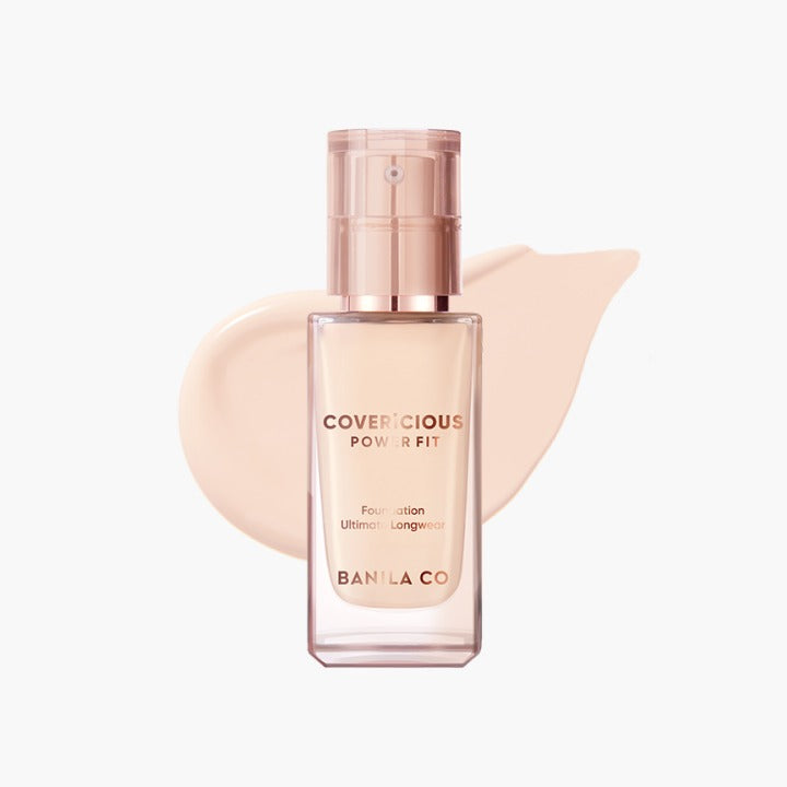 BANILA CO Covericious Power Fit Foundation SPF 45 PA++ 바닐라코 커버리셔스 파워 핏 파운데이션 SPF45 PA++ High-coverage Pore-blurring Lightweight semi-matte Long-wearing Foundation