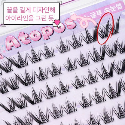 Atopos No Glue False Eyelashes – Fox Eye Collection 아토포스 대용량 노글루 가닥 인조 속눈썹 내추럴 여우 속눈썹 원터치 100모 여우속눈썹 Foxy Eyes Foxy Lashes Fox Eyelashes