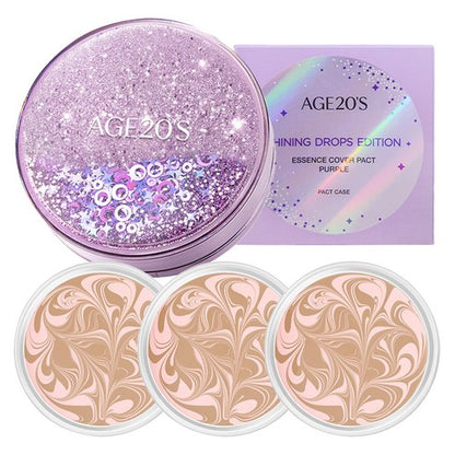 AGE20'S Shining Drops Edition New Original Essence Cover Pact Case + Refill 3EA 에이지투웨니스 샤이닝 드롭 에디션 뉴오리지널 에센스 커버 팩트 케이스 + 리필 3EA