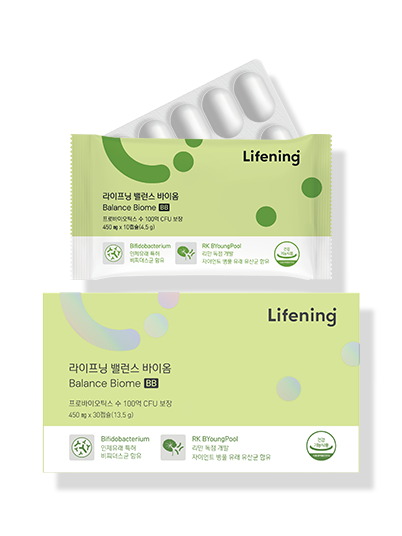 INCELLDERM Lifening Balance Biome BB 30-Day Supply 인셀덤 라이프닝 밸런스 바이옴 30일분 450mg x 30캡슐