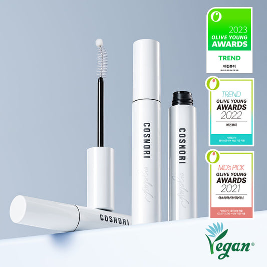 [PACK OF 2] COSNORI Long Active Eyelash Serum 9g + COSNORI Eyelash Tinting Black Lash Nourishing Serum 9g SET 코스노리 롱 액티브 아이래쉬 세럼 속눈썹영양제 9g + 코스노리 아이래쉬 틴팅 세럼 비건 블랙 속눈썹영양제 9g