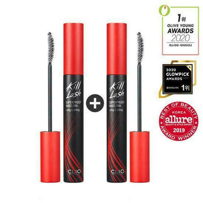 CLIO Kill Lash Superproof Mascara 1+1 Special Set 2 Types 클리오 킬래쉬 수퍼프루프 마스카라 1+1 세트 2타입