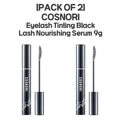 [PACK OF 2] COSNORI Long Active Eyelash Serum 9g + COSNORI Eyelash Tinting Black Lash Nourishing Serum 9g SET 코스노리 롱 액티브 아이래쉬 세럼 속눈썹영양제 9g + 코스노리 아이래쉬 틴팅 세럼 비건 블랙 속눈썹영양제 9g