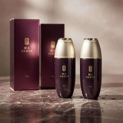 Sooryehan Hyo Nokyong Collagen Toner + Emulsion 2Pcs Set 수려한 효 녹용콜라겐 수액 + 유액 2종 세트