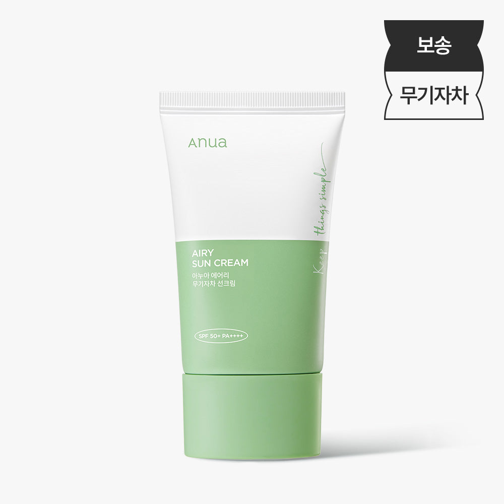 Anua Airy Sun Cream 50ml SPF50+PA++++ 아누아 에어리 무기자차 선크림 50ml SPF50+PA++++