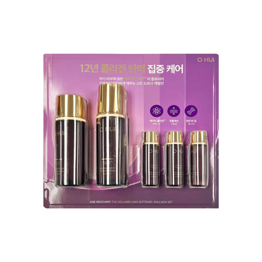 O HUI Age Recovery THE COLLAGEN Skin Softner 100ml X 2EA & Emulsion 100ml + 20ml X 1EA Set 오휘 에이지 리커버리 더 콜라겐 스킨 소프너 100ml X 2EA & 에멀젼 세트 100ml + 20ml X 1EA 세트