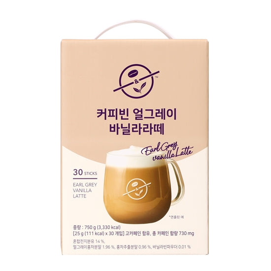 The Coffee Bean Earl Grey Vanilla Latte 25g X 30ea 커피빈 얼그레이 바닐라라떼 25g X 30ea