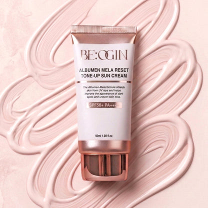 BE:OGIN Albumen Mela Reset Tone-Up Sun Cream SPF50+ PA++++ 50ml 비오진 알부민멜라 리셋 톤업 선크림 SPF50+ PA++++ 50ml