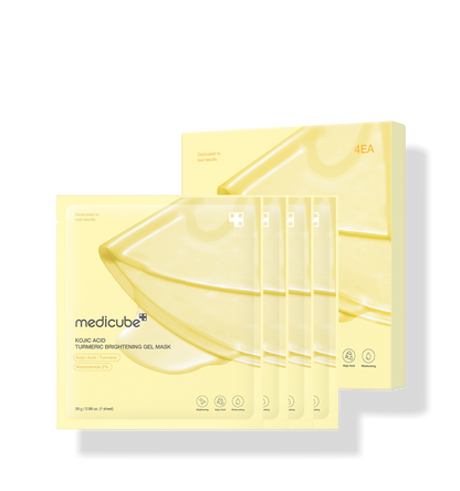 Medicube Kojic Acid Tumeric Brightening Gel Mask 28g / 0.98 oz. x 4ea 메디큐브 코직애씨드 터메릭 비타 겔 마스크 28g / 0.98 oz. x 4ea