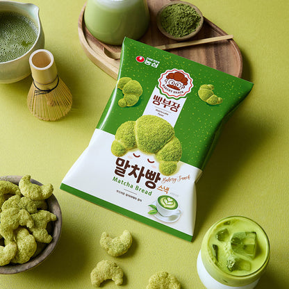 [PACK OF 3] NONGSHIM MATCHA BREAD BAKERY SNACK 55g 농심 빵부장 말차빵 스낵 55g