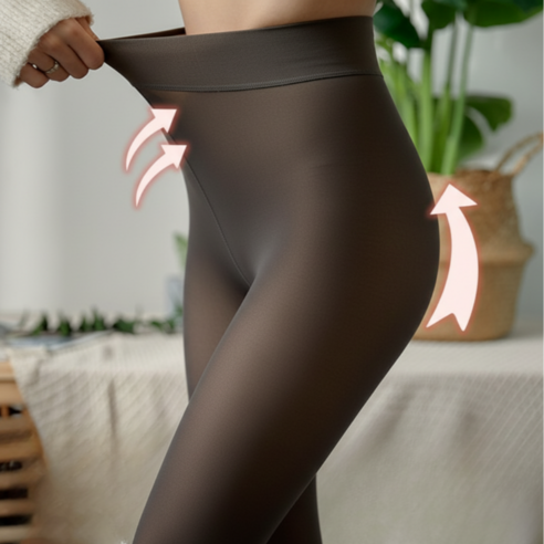 [쿠팡 베스트셀링🔥] Chic Leg Premium Thermal Sheer Illusion Fleece Lined Pantyhose Stockings 시크레그 시크레그 기모 착시 스타킹