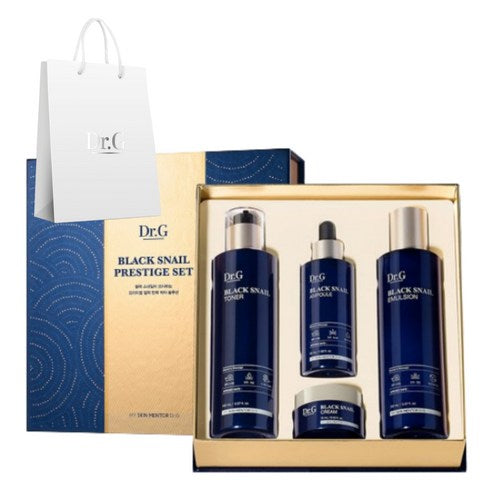 Dr.G Black Snail Prestige Set Toner 150ml + Ampoule 50mL + Emulsion 150mL + Cream 15mL 닥터지 블랙 스네일 프레스티지 4종 세트 토너150mL + 에멀전150mL + 앰플50mL + 크림15mL