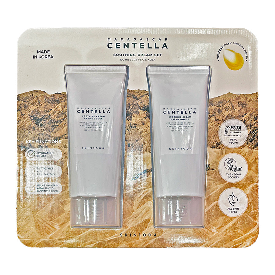SKIN1004 Madagascar Centella Soothing Cream 100ml+100ml 스킨천사 마다가스카르 센텔라 수딩 크림 100ml+100ml