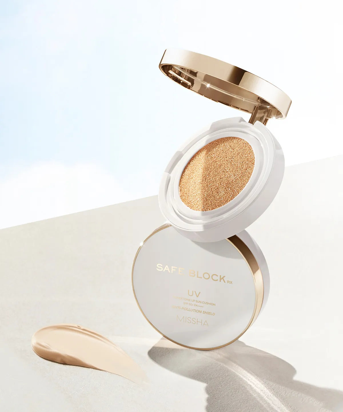MISSHA Safe Block RX Cover Tone-Up Sun Cushion SPF50+ PA++++ 14g 미샤 세이프 블록 RX 커버 톤업 선쿠션 SPF50+ PA++++ 14g