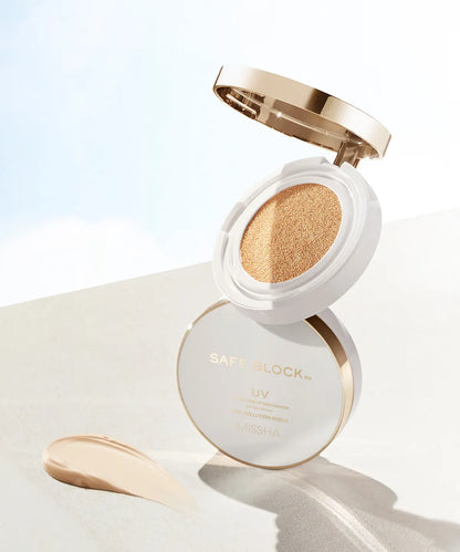 MISSHA Safe Block RX Cover Tone-Up Sun Cushion SPF50+ PA++++ 14g 미샤 세이프 블록 RX 커버 톤업 선쿠션 SPF50+ PA++++ 14g
