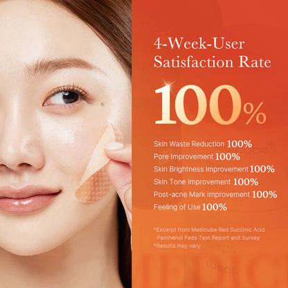 Medicube Red Succinic Acid Panthenol Pads 메디큐브 레드 석시닉 애씨드 패드 트러블개선