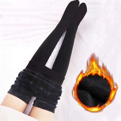 Double Lane Mink Fleece Lined Thermal Pantyhose Stocking 더블레인 따뜻하면서 다리 얇아보이는 겨울 융털 기모 스타킹