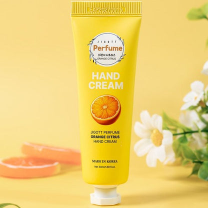Jigott Perfume Assorted Hand Cream Set of 5 50ml / 1.69 fl.oz 지고트 퍼퓸 핸드크림 5종 50ml (Cherry Blossom/White Musk/Orange Citrus/Freesia/Lavender)