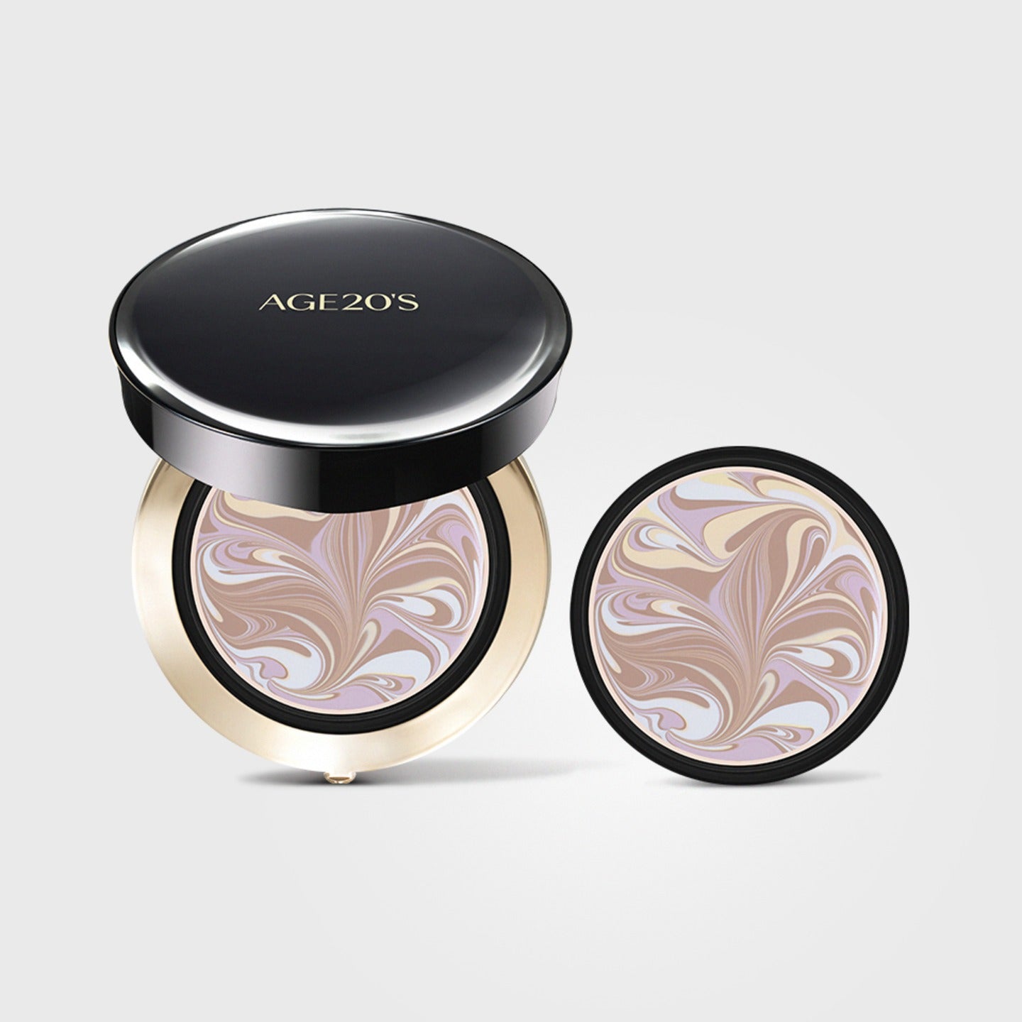 Age20's Signature Essence Cover Pact Master Double Cover SPF50+ PA++++ Case + 2 Refills 에이지투웨니스 시그니처 에센스 커버 팩트 마스터 더블 커버 SPF50+ PA++++ 케이스 + 리필 2개입