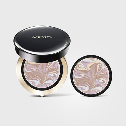 Age20's Signature Essence Cover Pact Master Double Cover SPF50+ PA++++ Case + 2 Refills 에이지투웨니스 시그니처 에센스 커버 팩트 마스터 더블 커버 SPF50+ PA++++ 케이스 + 리필 2개입