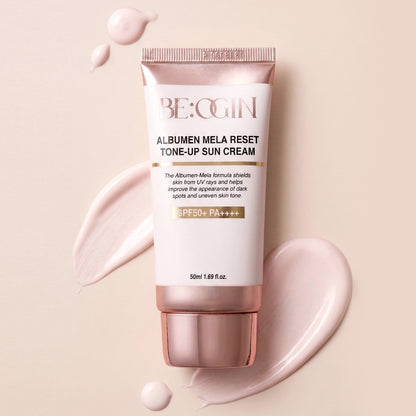 BE:OGIN Albumen Mela Reset Tone-Up Sun Cream SPF50+ PA++++ 50ml 비오진 알부민멜라 리셋 톤업 선크림 SPF50+ PA++++ 50ml
