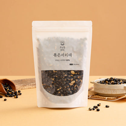 Morning Farm Roasted Black Soybean Snack 500g 모닝팜 국산 볶은서리태 500g 볶음 속청 검정콩 검은콩 뻥튀기