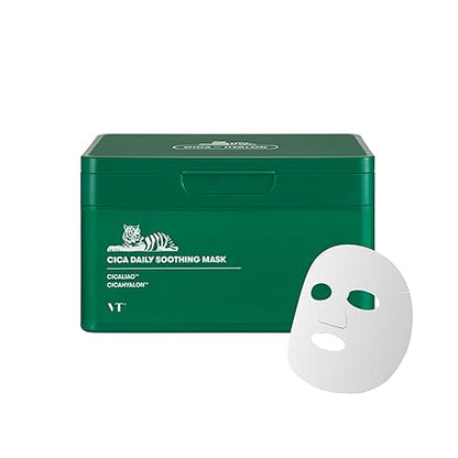 VT CICA X HYALON CICA DAILY SOOTHING MASK 350g x 30ea 브이티 코스메틱 시카 X 히알론 데일리 수딩 마스크 30매입