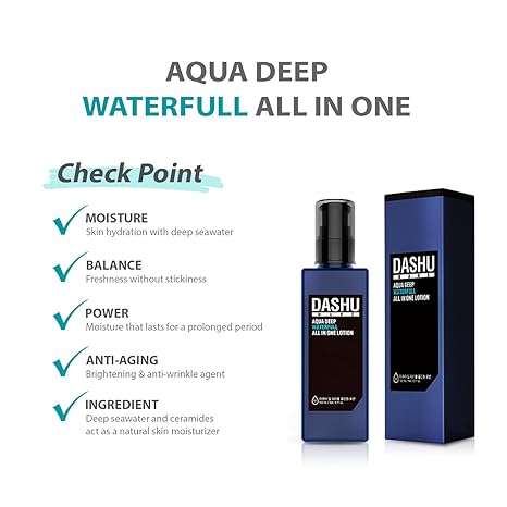 DASHU Aqua Deep Waterfull All-in-One Lotion 다슈 맨즈 아쿠아 딥 워터풀 올인원 로션 153ml