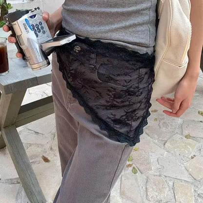 Vintage Bohemian Triangular Lace Scarf Festive Holiday and Beach Wrap for Fall and Winter Black / White 2 Color 빈티지 보헤미안 삼각 레이스 스카프 홀리데이 페스티브 비치 랩 가을 겨울용 2가지 색 검정 / 흰색