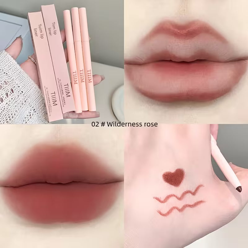 TIIM Lip Liner Long-Lasting Waterproof Matte Nude Lip Liner 3 Colors TIIM 립 라이너 롱래스팅 워터프루프 매트 누드 립 라이너 3종