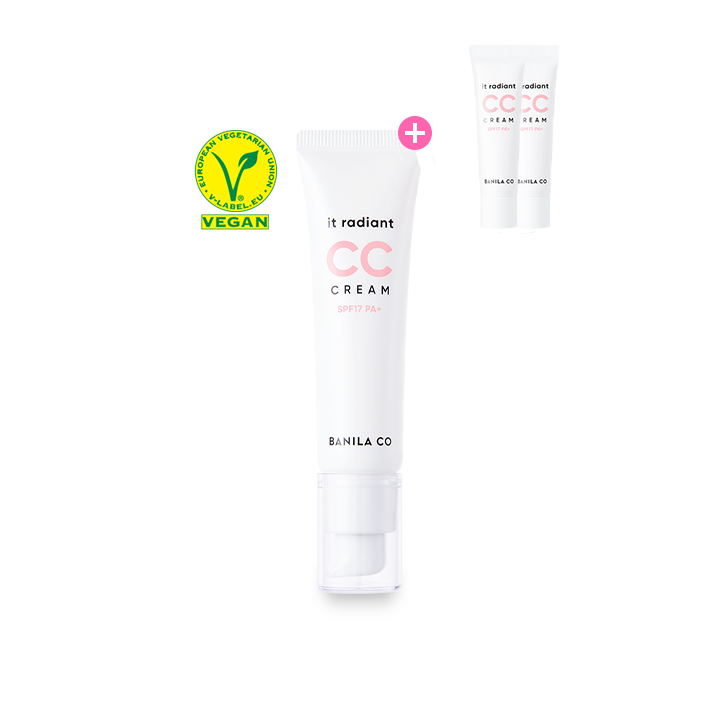 Banilla co It Radiant Vegan CC Cream SPF17 PA+ 바닐라코 잇 래디언트 비건 씨씨 크림 SPF17 PA+ 30ml + 10ml X 2개입