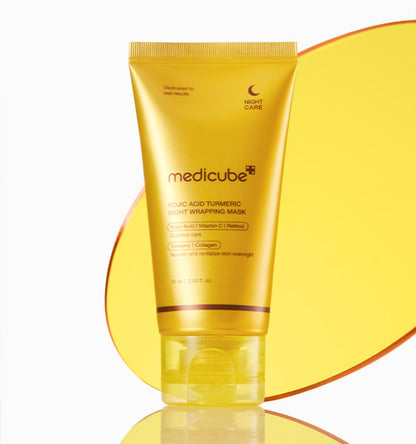 Medicube Kojic Acid Tumeric Night Wrapping Mask 75ml / 2.53 fl. oz. 메디큐브 코직애씨드 터메릭 비타 랩핑마스크 75ml / 2.53 fl. oz.