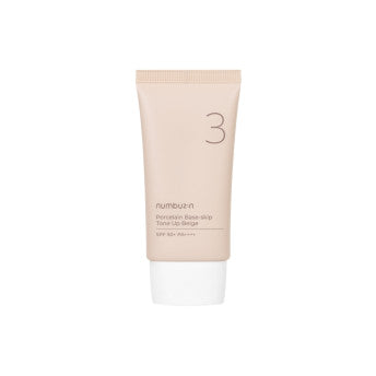 NUMBUZIN No.3 Porcelain Base-skip Tone Up Beige SPF50+ PA++++, 50ml 넘버즈인 3번 도자기결 파데스킵 톤업베이지 SPF50+ PA++++, 50ml