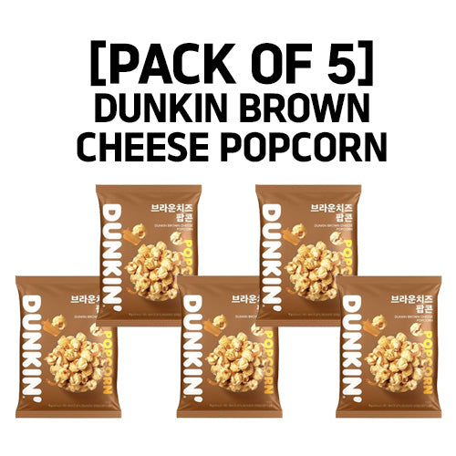 [PACK OF 5] DUNKIN Brown Cheese Popcorn 75g 던킨 브라운 치즈 팝콘 75g