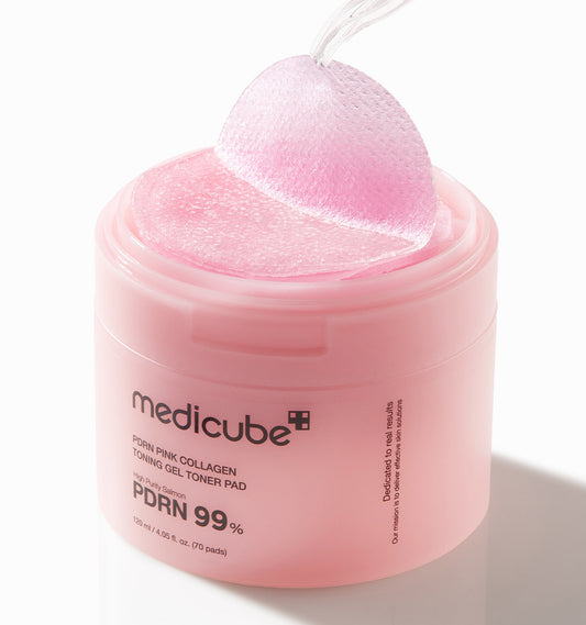 [Kpop Idol Pick] Medicube PDRN Pink Collagen Toning Gel Toner Pad 120ml / 70 Pads 메디큐브 PDRN 핑크 콜라겐 토닝 겔 토너 패드