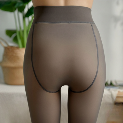 [쿠팡 베스트셀링🔥] Chic Leg Premium Thermal Sheer Illusion Fleece Lined Pantyhose Stockings 시크레그 시크레그 기모 착시 스타킹