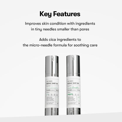 [PACK OF 2] VT CICA X HYALON REEDLE SHOT® 300 Facial Boosting First Ampoule 2ml*6EA VT 리들샷 300 페이셜 부스팅 퍼스트 앰플 2ml*6개입