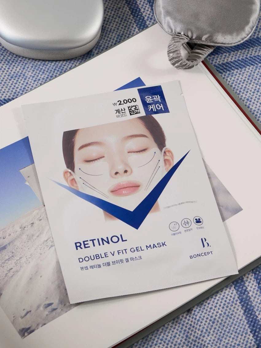 [PACK OF 3] BONCEPT Retinol Double V Fit Gel Mask 본셉 레티놀 더블 브이핏 겔마스크