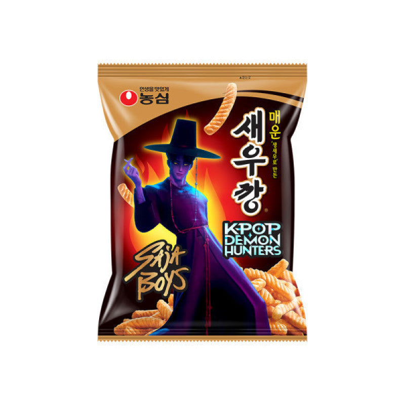 [PACK OF 3] Nongshim X K-POP DEMON HUNTERS Shrimp Spicy Crackers 90g 농심 X 케이팝 데몬 헌터즈 매운 새우깡 90g