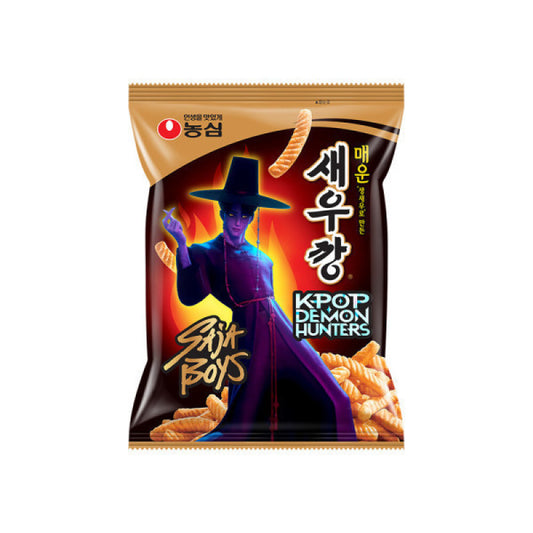 [PACK OF 3] Nongshim X K-POP DEMON HUNTERS Shrimp Spicy Crackers 90g 농심 X 케이팝 데몬 헌터즈 매운 새우깡 90g