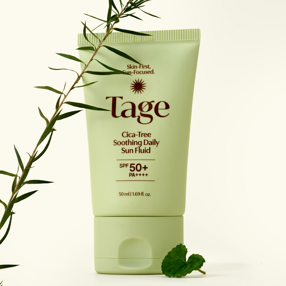 Tage Cica-Tree Soothing Daily Sun Fluid SPF50+ PA++++ 50ml 1.69 fl. oz. 테이지 시카트리 수딩 데일리 선플루이드 SPF50+ PA++++ 50ml 1.69 fl. oz.