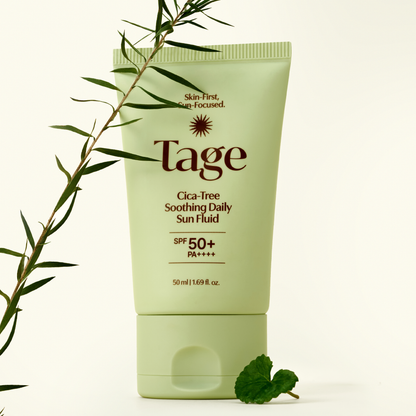 Tage Cica-Tree Soothing Daily Sun Fluid SPF50+ PA++++ 50ml 1.69 fl. oz. 테이지 시카트리 수딩 데일리 선플루이드 SPF50+ PA++++ 50ml 1.69 fl. oz.