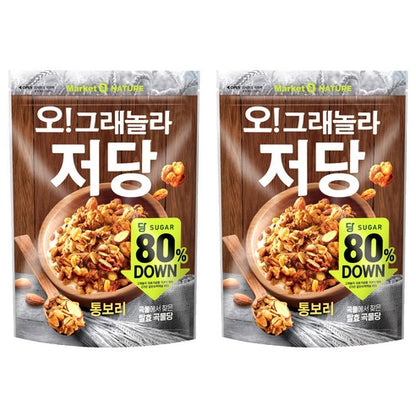 [PACK OF 2] Market O NATURE O! Granola Low Sugar Whole Barley Cereal 360g 마켓오네이처 오 그래놀라 저당 통보리 시리얼 360g