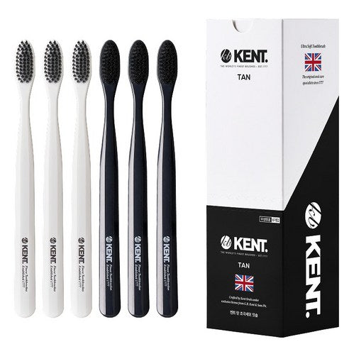 NEWEST** KENT Tan Ultra-Fine Bristle Toothbrush 6EA 켄트 탄 초극세모 칫솔 6개입