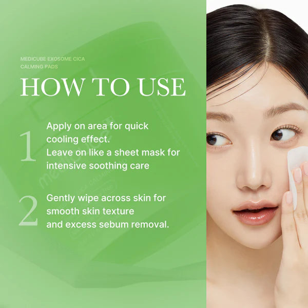 Medicube Exosome Cica  Calming Toner Pad 100Pads Low-Irritating Daily Texture Care 메디큐브 엑소좀 시카 요철 진정패드 100패드