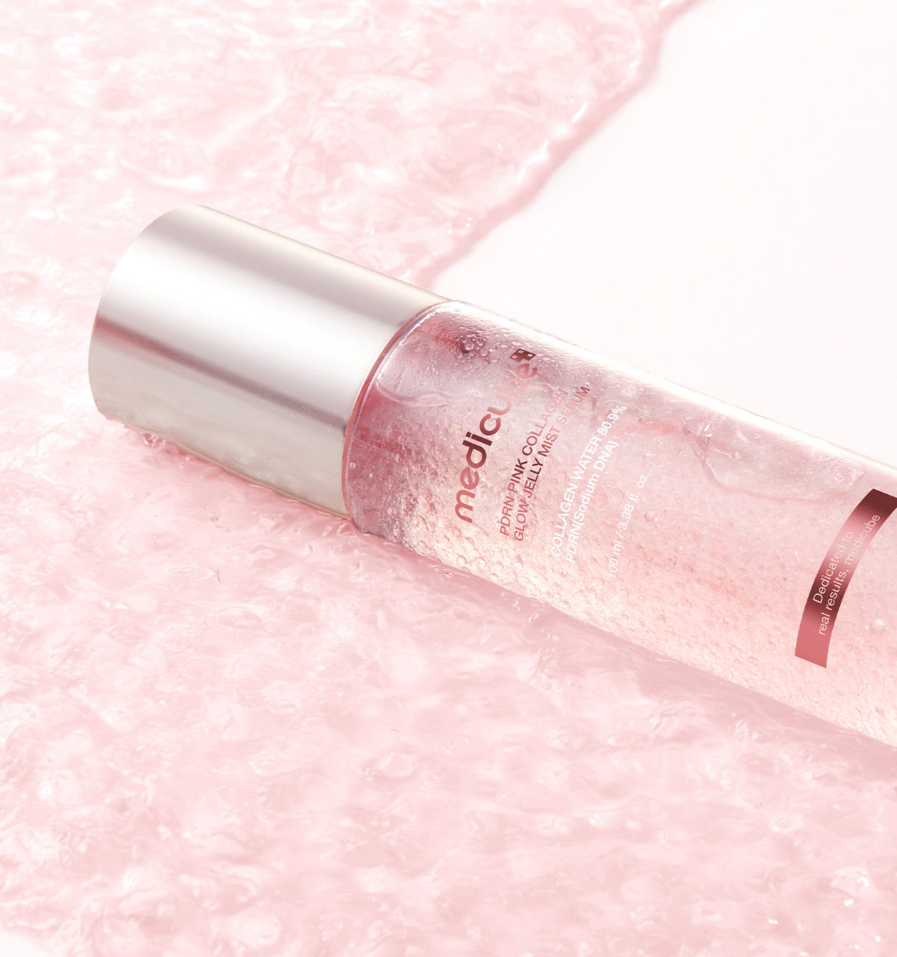 Medicube PDRN Pink Collagen Glow Jelly Mist Serum 100ml 메디큐브 피디알엔 핑크 콜라겐 글로우 젤리 미스트 세럼 100ml