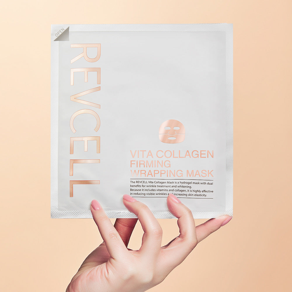 REVCELL Vita Collagen Firming Wrapping Mask 5 Sheets 리브이셀 비타 콜라겐 퍼밍 랩핑 마스크 5매