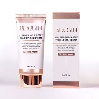 BE:OGIN Albumen Mela Reset Tone-Up Sun Cream SPF50+ PA++++ 50ml 비오진 알부민멜라 리셋 톤업 선크림 SPF50+ PA++++ 50ml
